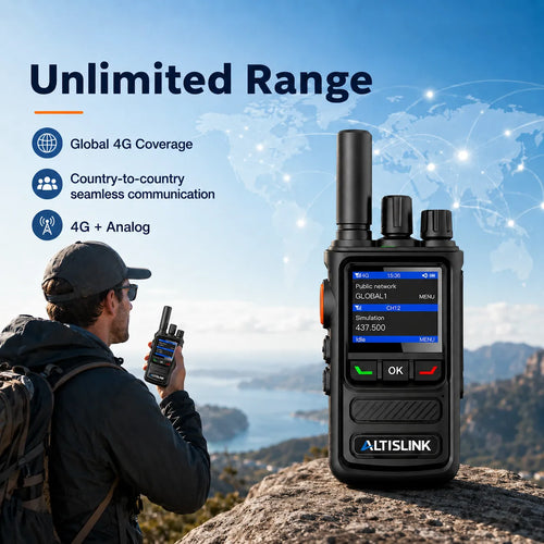 ALTISLINK D1 4G LTE + Analog Unlimited Range PTT Walkie Talkie
